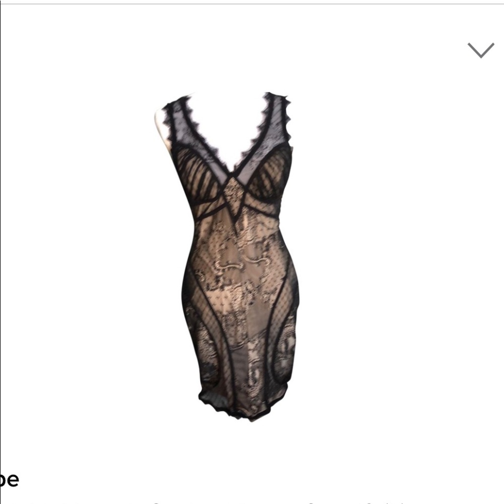 Black lace cocktail dress